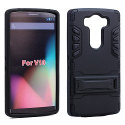 LG V10 Hard Shield Hybrid Case (Black)
